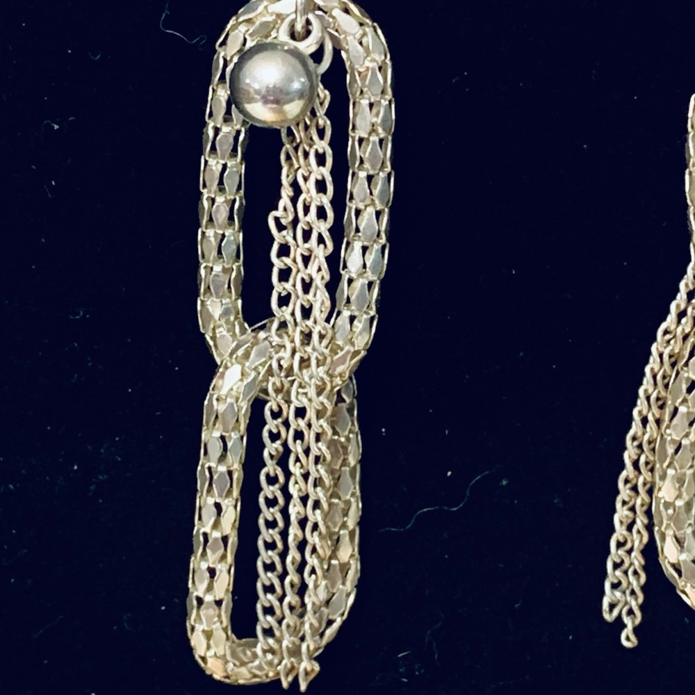 Double Loop & Chain Earrings - image 4